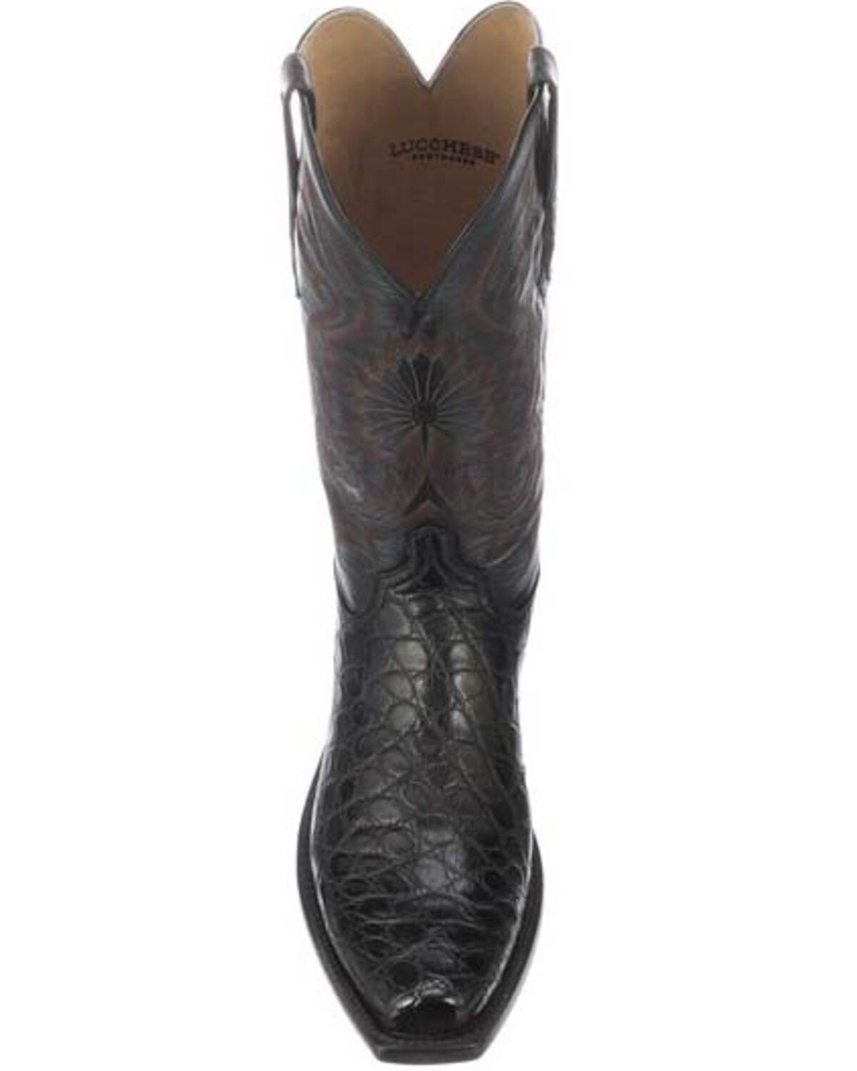 lucchese black gator