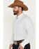 Image #2 - George Strait by Wrangler Men's Geo Print Long Sleeve Button-Down Shirt, Teal, hi-res