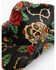 Shyanne Women's Natural Tainted Love Rose Print Straw Western Hat, Black, hi-res