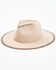 Shyanne Women's Bone Embroidered Edge Fedora Hat, Ivory, hi-res