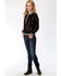 Roper Women's Black Sequin Bomber Jacket, Black, hi-res