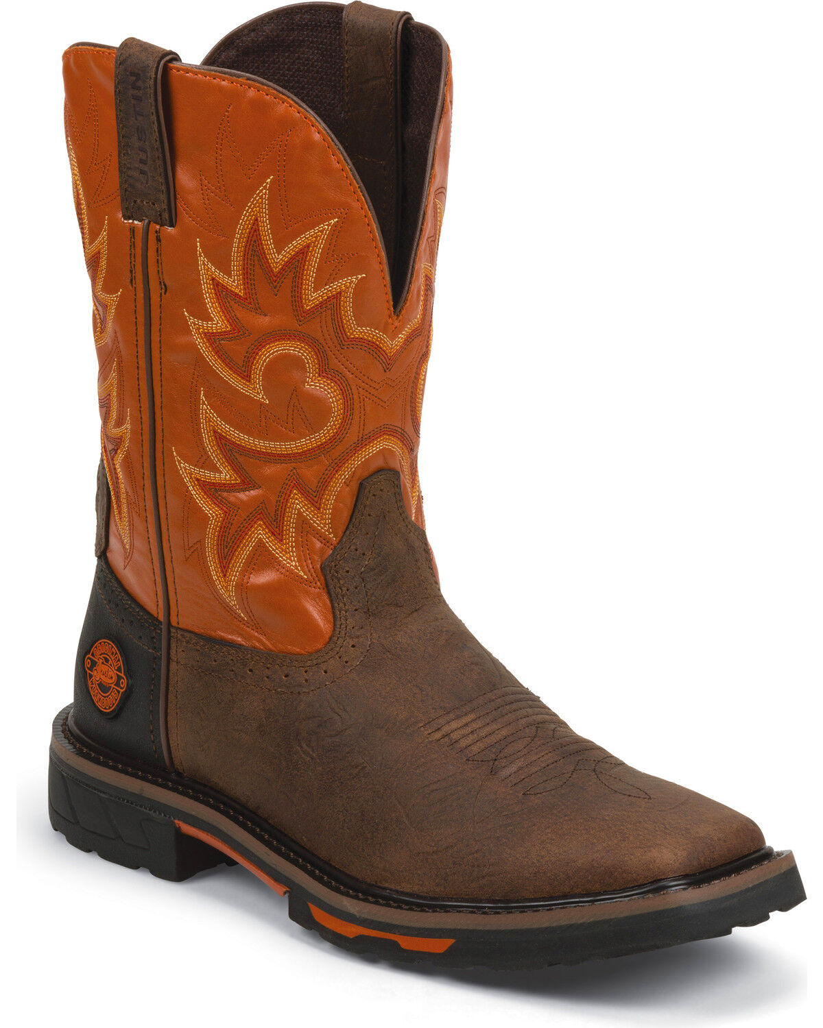 justin hybred work boots