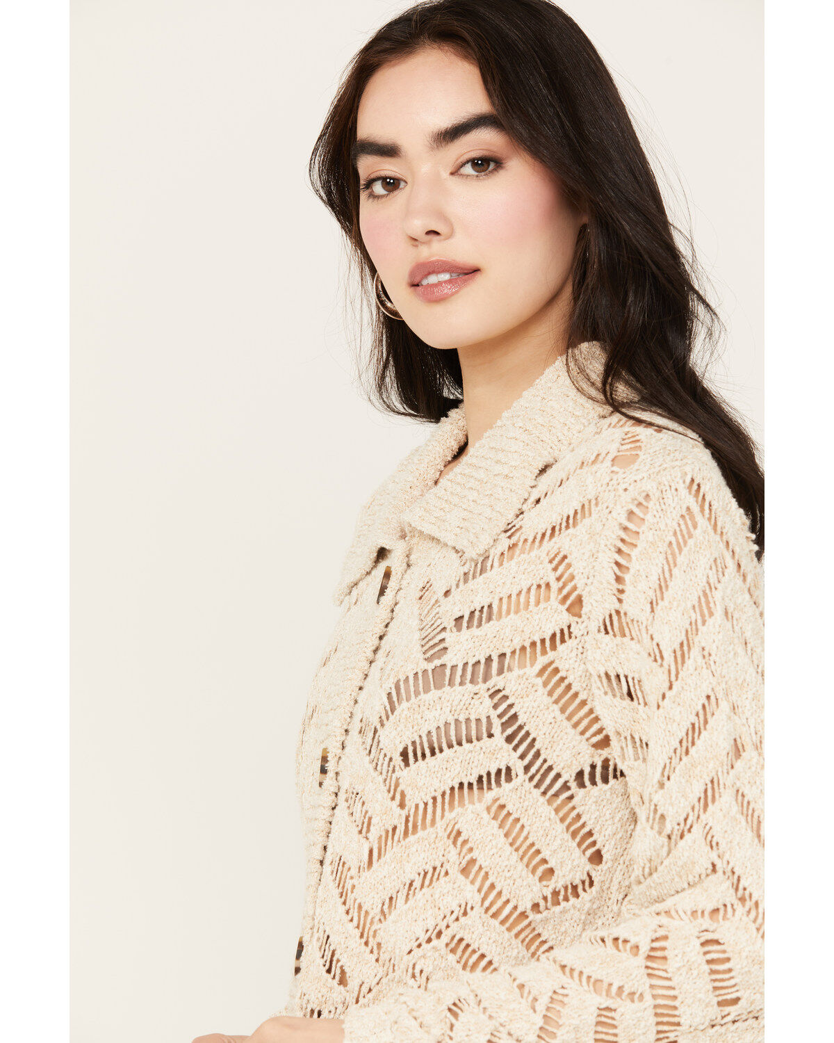 Image #2 - Cleo + Wolf Women's Cropped Boxy Cardigan, , hi-res