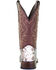 Circle G Men's Exotic Python Skin Western Boots - Square Toe, Brown, hi-res