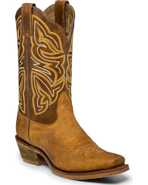 Image #1 - Nocona Women's 11" Embroidered Western Boots, Tan, hi-res