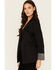 Image #2 - Revel Women's Rhinestone Cuff Blazer, Black, hi-res