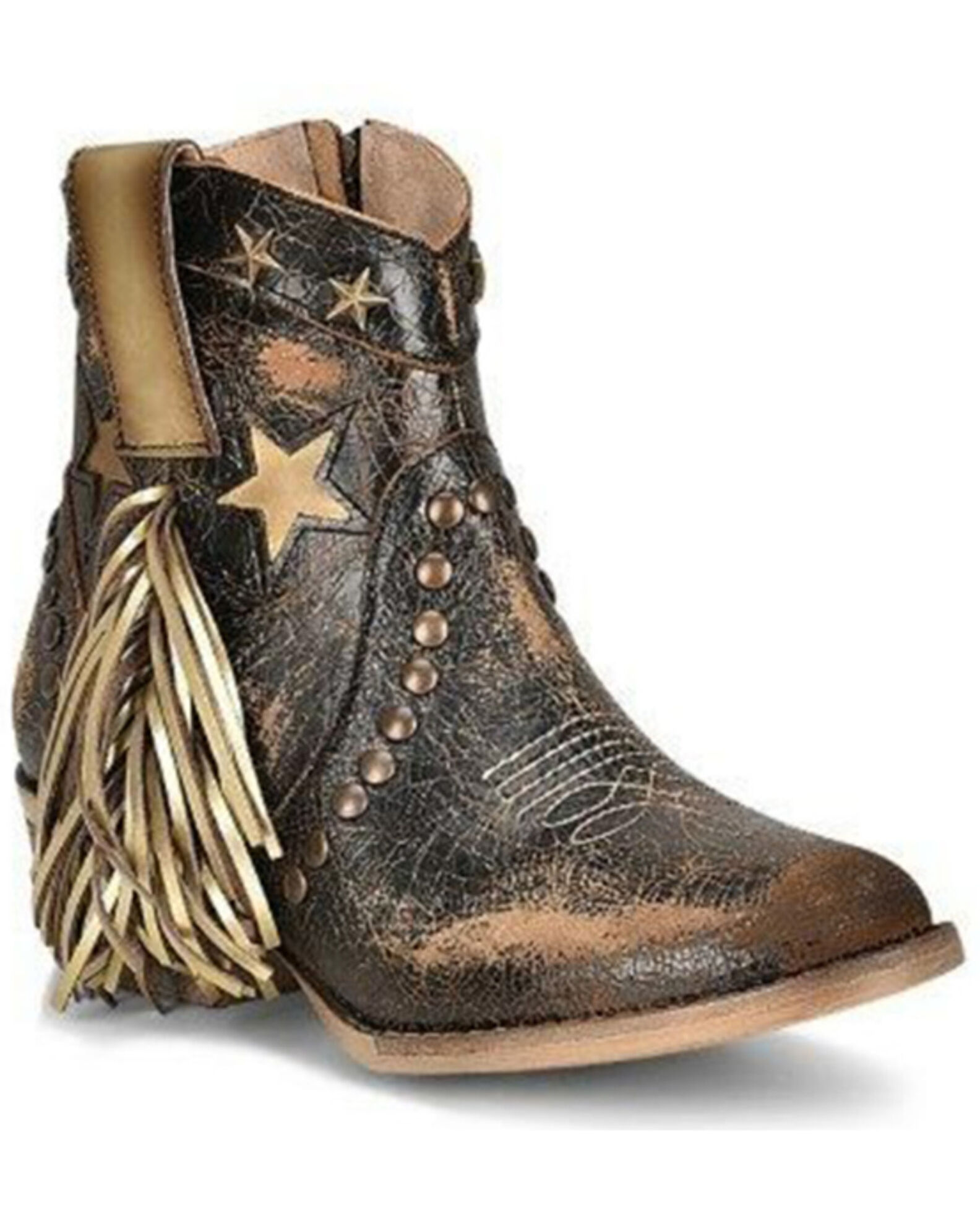 Circle G by Corral Women s Fringe And Stars Western Booties