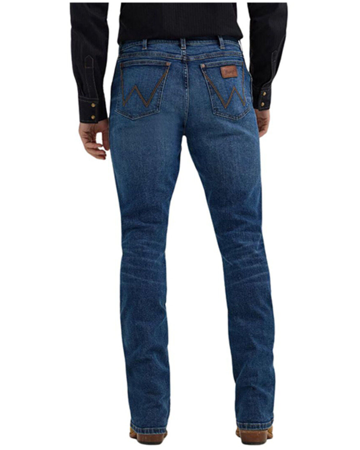Image #1 - Wrangler Retro Men' Dark Wash Relaxed Bootcut Stretch Denim Jeans, Dark Wash, hi-res