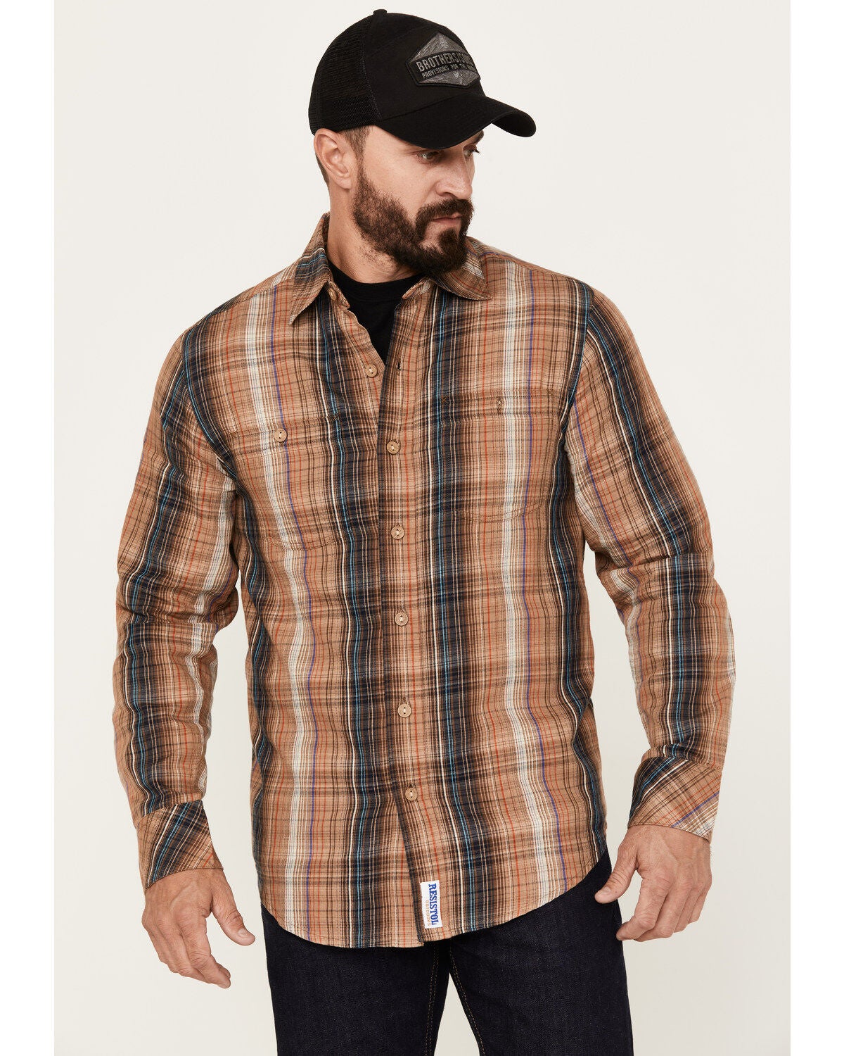 Resistol Men's Vail Large Plaid Button Down Western Shirt, Multi, hi-res