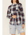 Image #3 - Flag & Anthem Women's Long Sleeve Pocket Button Shirt, Blue/white, hi-res