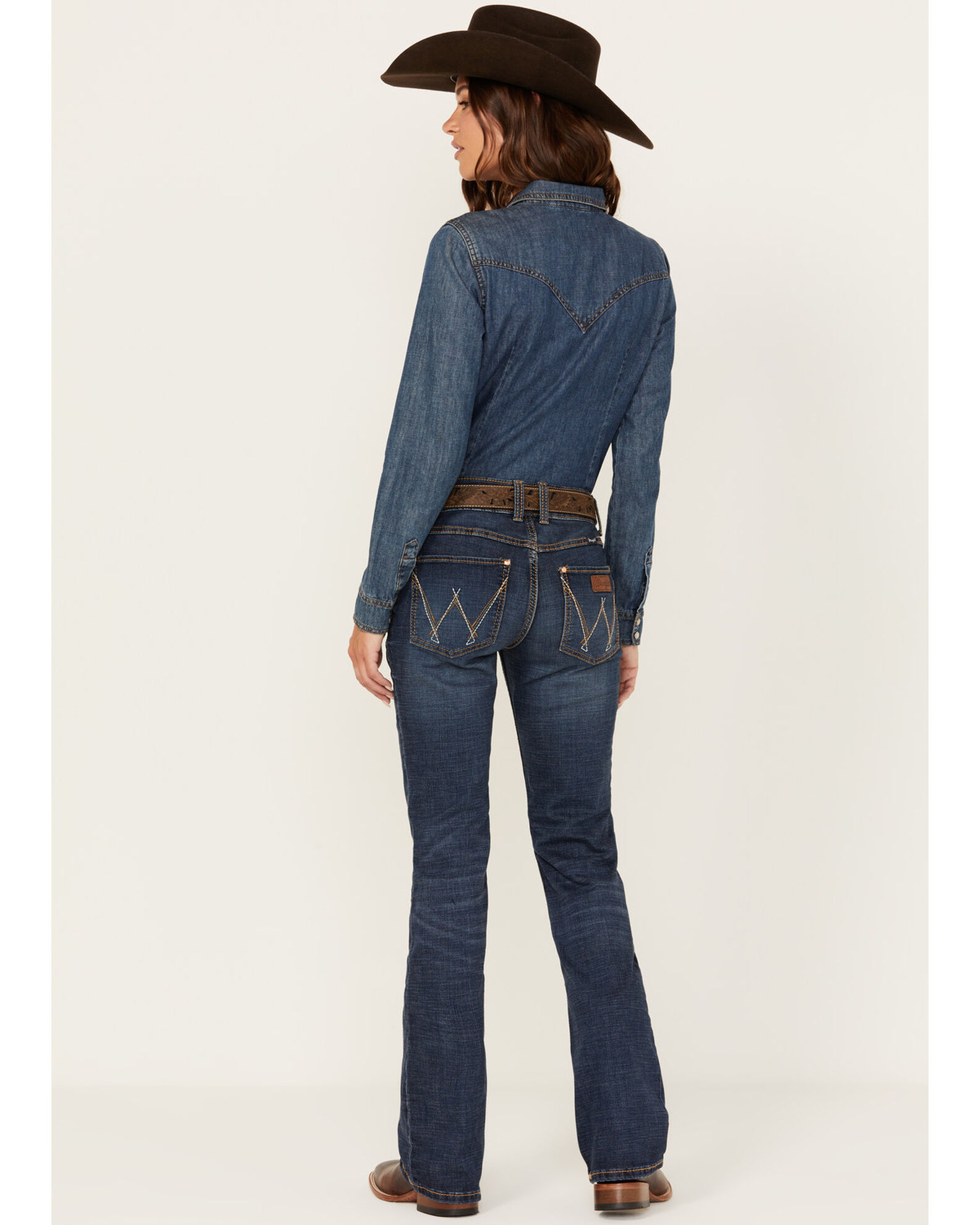 Wrangler Women's Mae Premium Patch Boot Cut Jeans