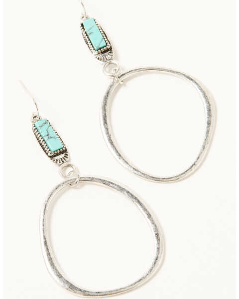 Image #2 - Shyanne Women's Organic Round Drop Earrings , Silver, hi-res