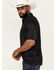 Image #2 - Cinch Men's ARENAFLEX Solid Short Sleeve Polo Shirt, Black, hi-res