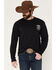 Image #2 - RANK 45&reg; Men's Barbed Wire Steerhead Long Sleeve Graphic T-Shirt, Black, hi-res