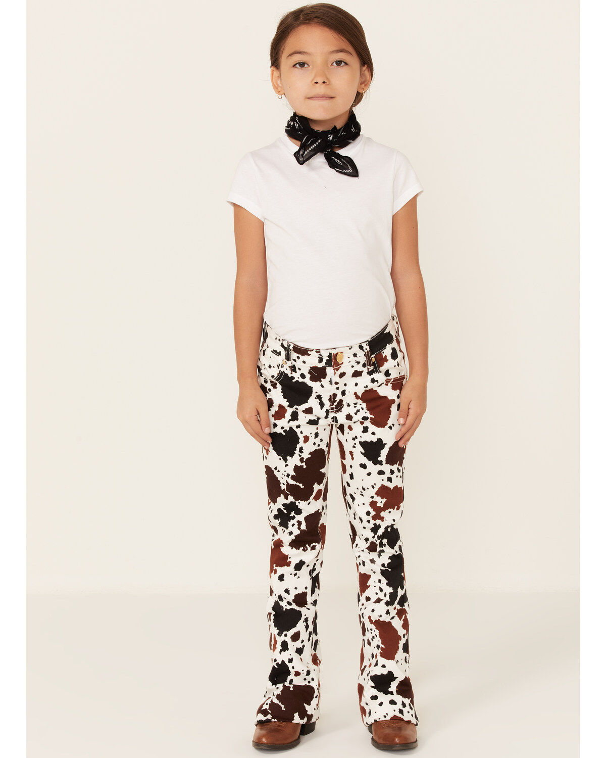 Image #1 - Ranch Dress'n Girls' Cattle Drive Stretch Jeans, White, hi-res