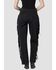Image #2 - BLANKNYC Women's Mid Rise Fringe Straight Denim Jeans, Black, hi-res