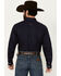 Image #4 - Ariat Men's Kaiser Diamond Print Long Sleeve Button-Down Western Shirt, Dark Blue, hi-res