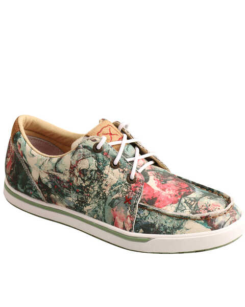 Twisted X Women's Floral Tooled Casual Shoes - Moc Toe, Multi, hi-res