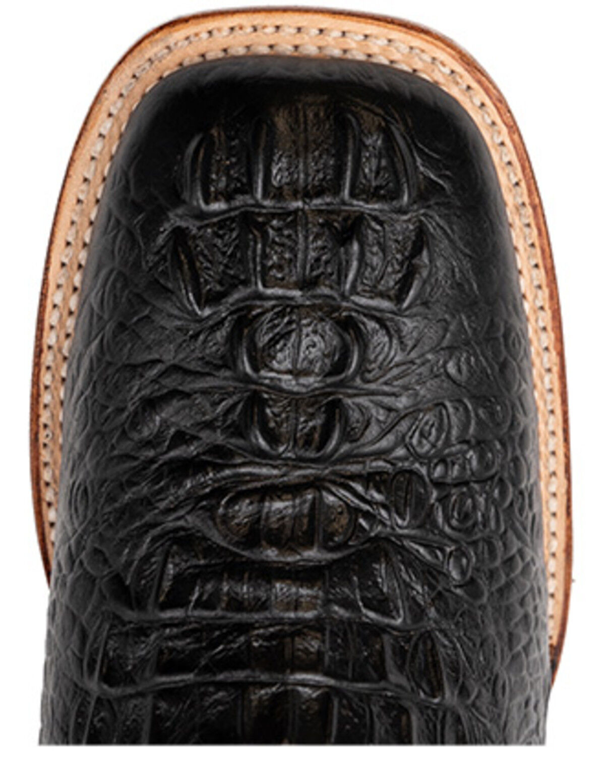 Image #6 - Ferrini Men's Caiman Crocodile Print Western Boots, Black, hi-res