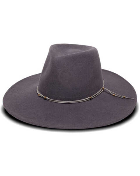Nikki Beach Women's Gypsy Soul Felt Western Fashion Hat , Grey, hi-res