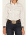 Rough Stock by Panhandle Women's Long Sleeve Pearl Snap Western Shirt, Cream, hi-res