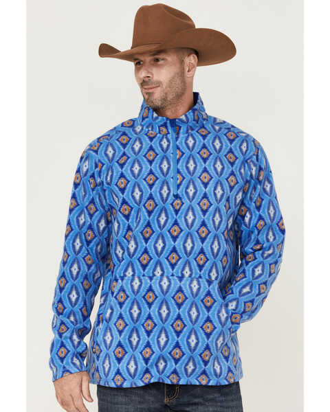RANK 45® Men's Shadow Southwestern Print 1/4 Zip-Front Fleece Pullover ...