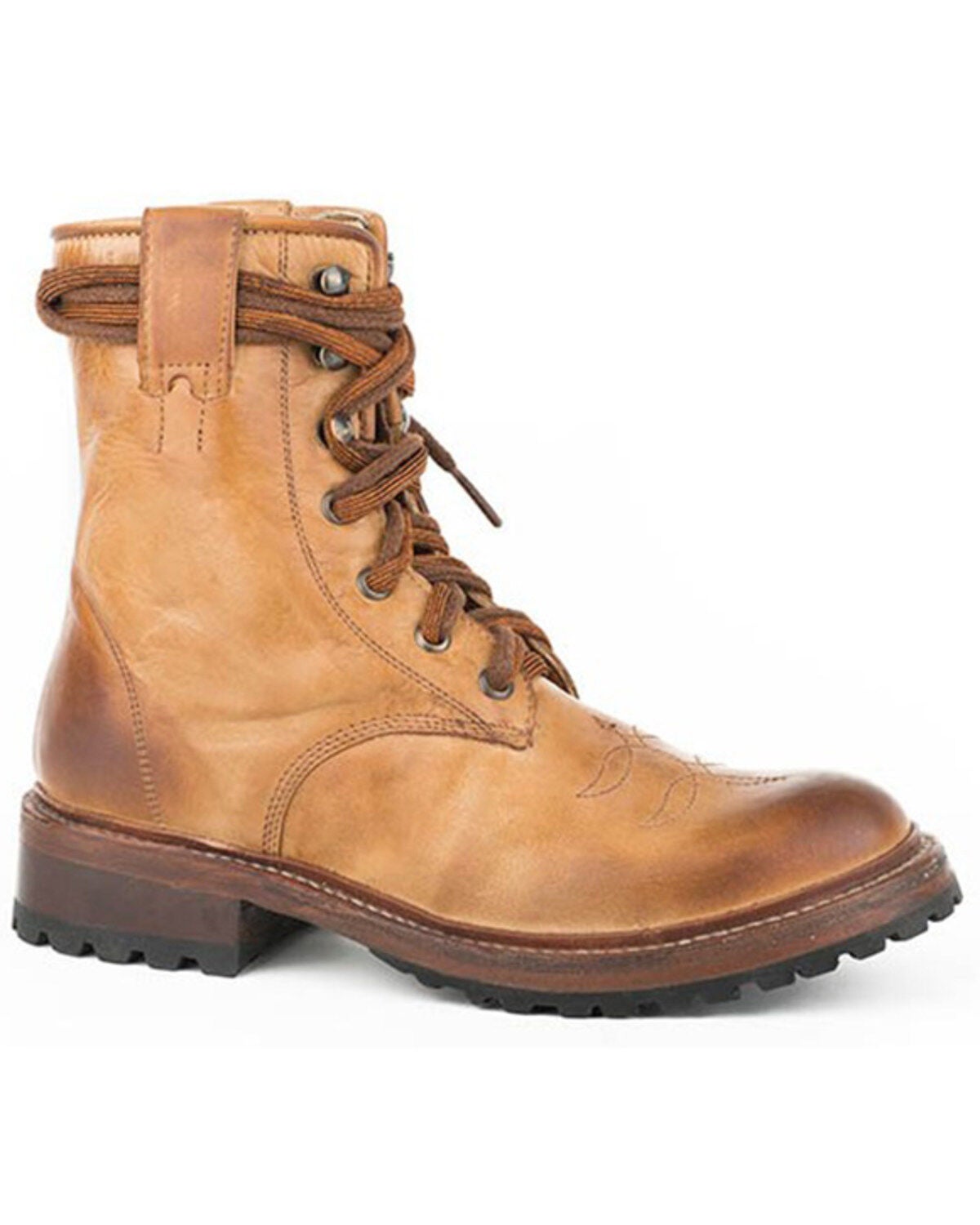 Stetson Women's August Western Booties - Round Toe, Brown, hi-res