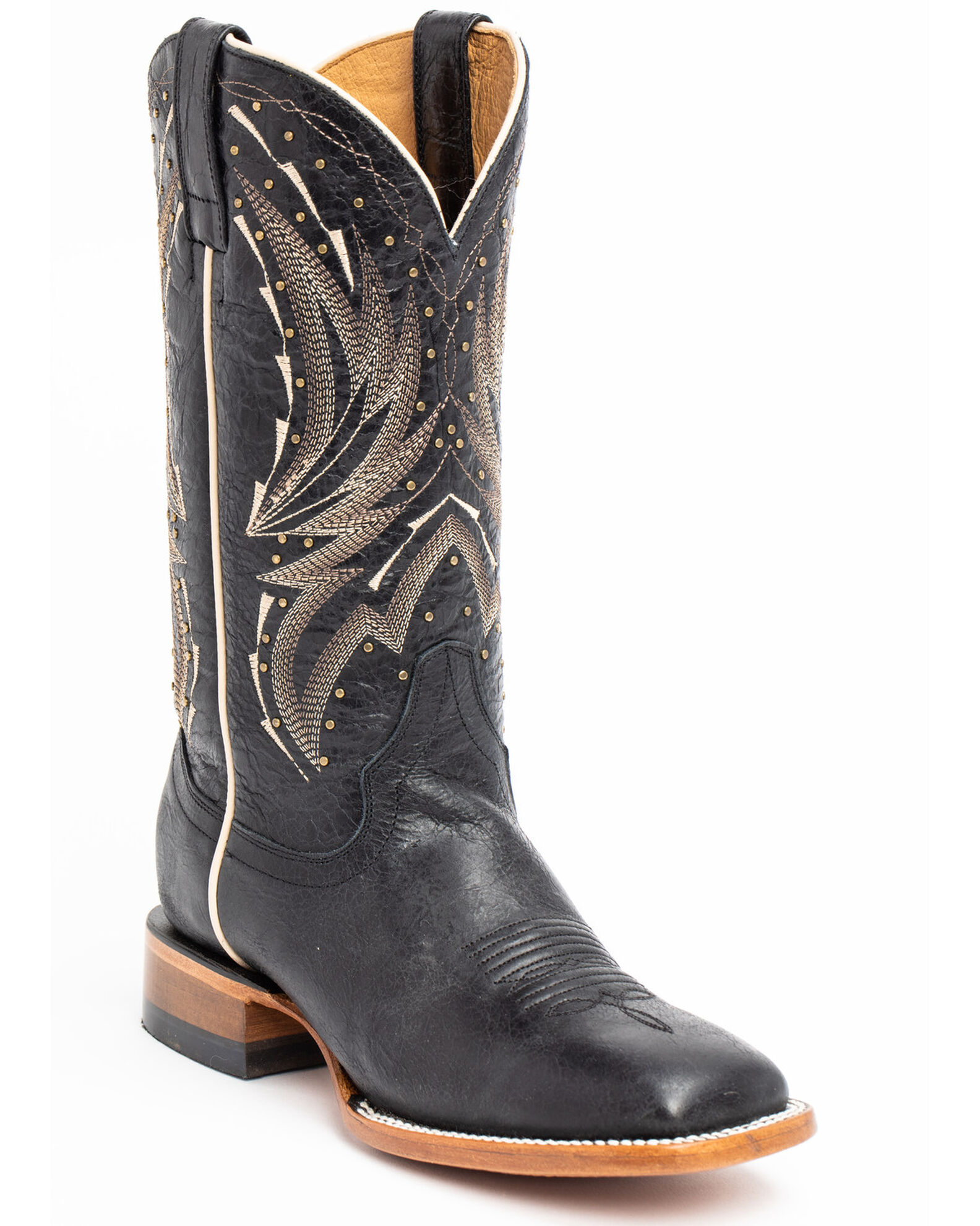 Womens wide square clearance toe boots