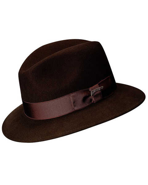 Image #1 - Scala Men's Brown Wool Felt Safari Hat, , hi-res