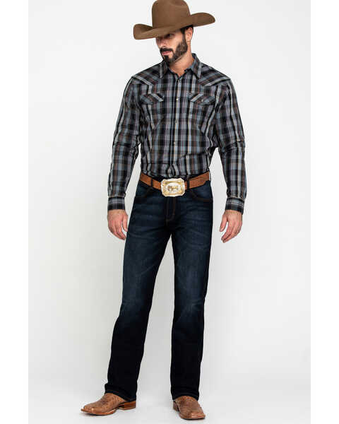 Image #6 - Cody James Men's Chapman Small Plaid Long Sleeve Western Shirt - Tall , , hi-res
