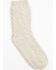 Image #1 - Shyanne Women's Cable Knit Cozy Socks, Ivory, hi-res