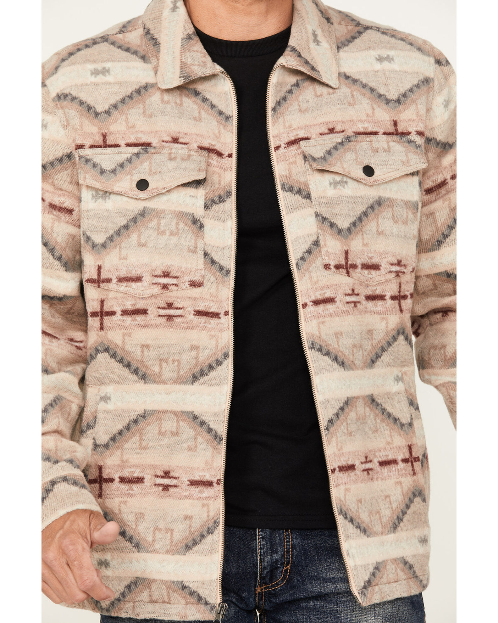 Product Name: Rock & Roll Denim Men's Southwestern Zip Jacket