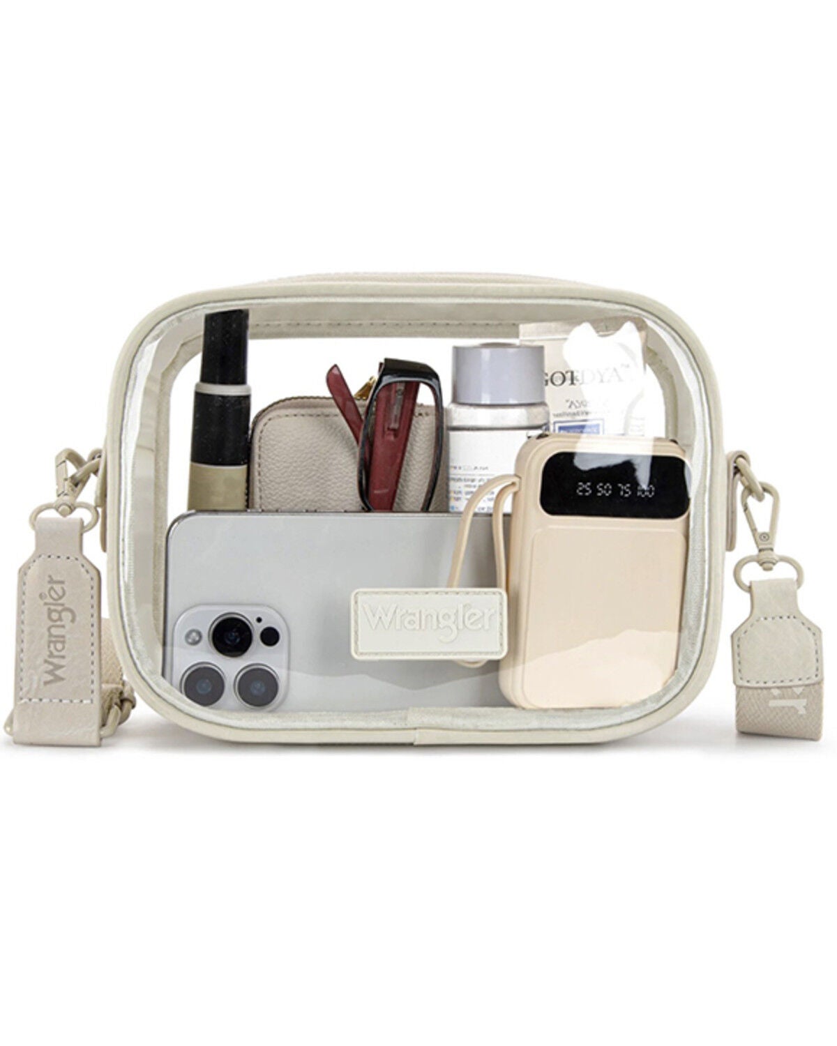 Image #4 - Wrangler Women's Mini Clear Crossbody Bag, Beige, hi-res