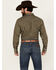 Image #4 - Cinch Men's Southwestern Striped Long Sleeve Snap Shirt, Olive, hi-res