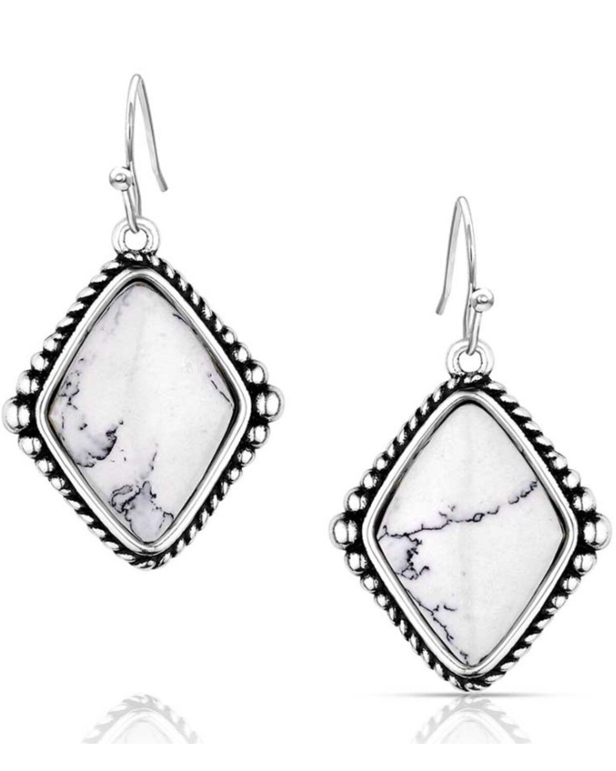 Montana Silversmiths Women's Blank State Earrings, Silver, hi-res