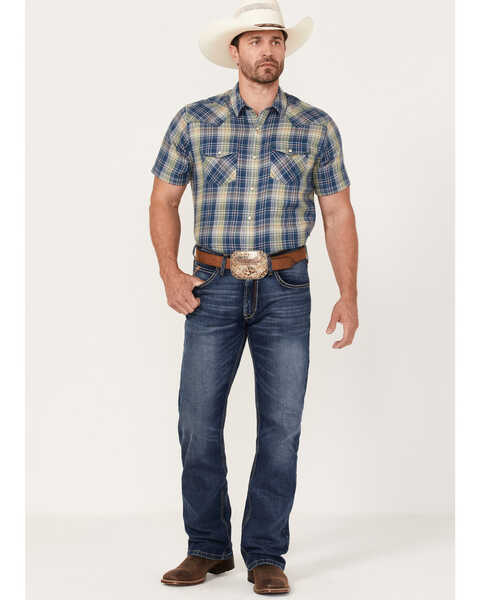 Image #2 - Ariat Men's Hooey Retro Plaid Print Short Sleeve Snap Western Shirt , , hi-res