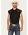 Image #1 - Cody James Men's Rooster Cutoff Snap Western Shirt, Black, hi-res