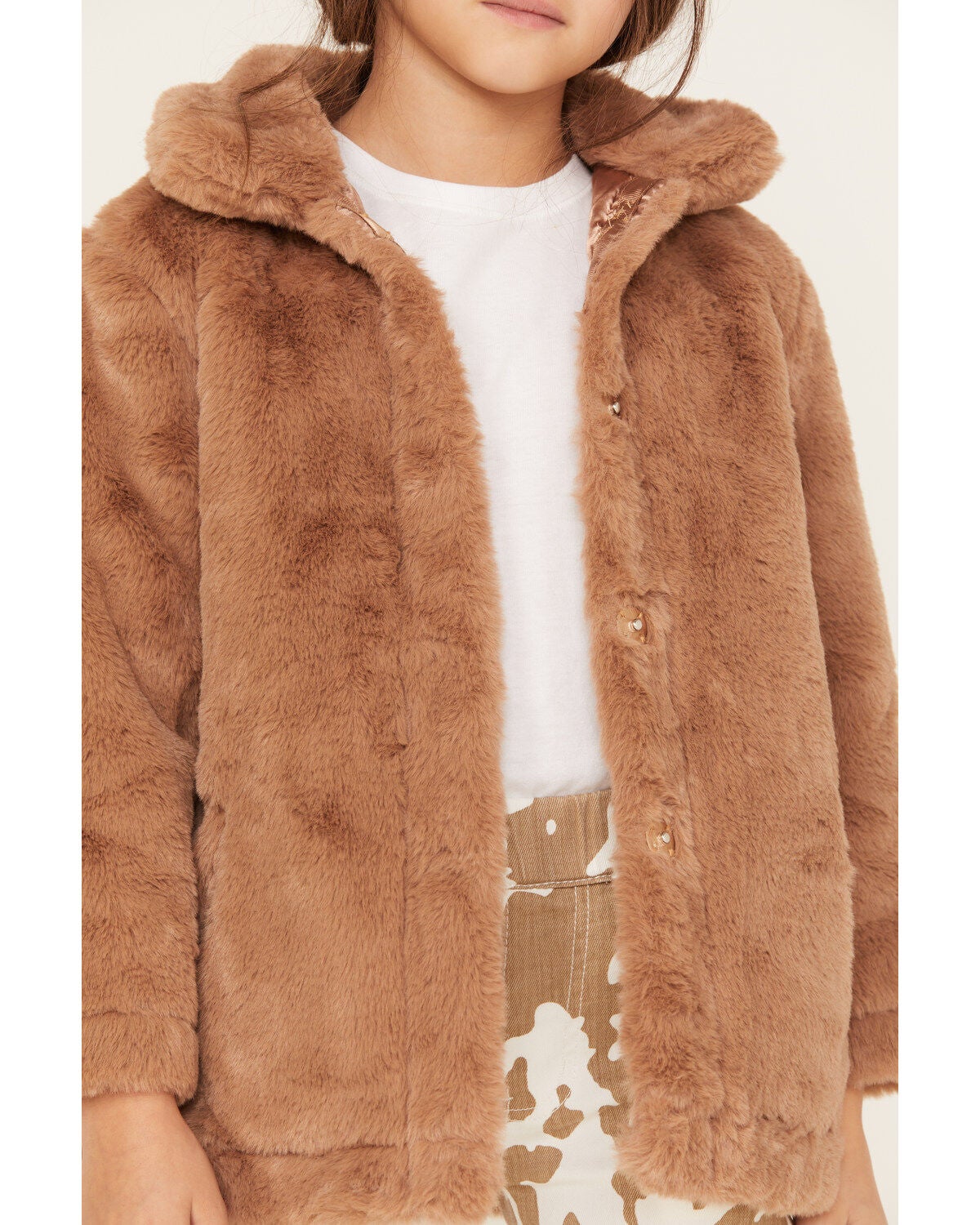 Image #3 - Urban Republic Little Girls' Faux Fur Long Coat, , hi-res