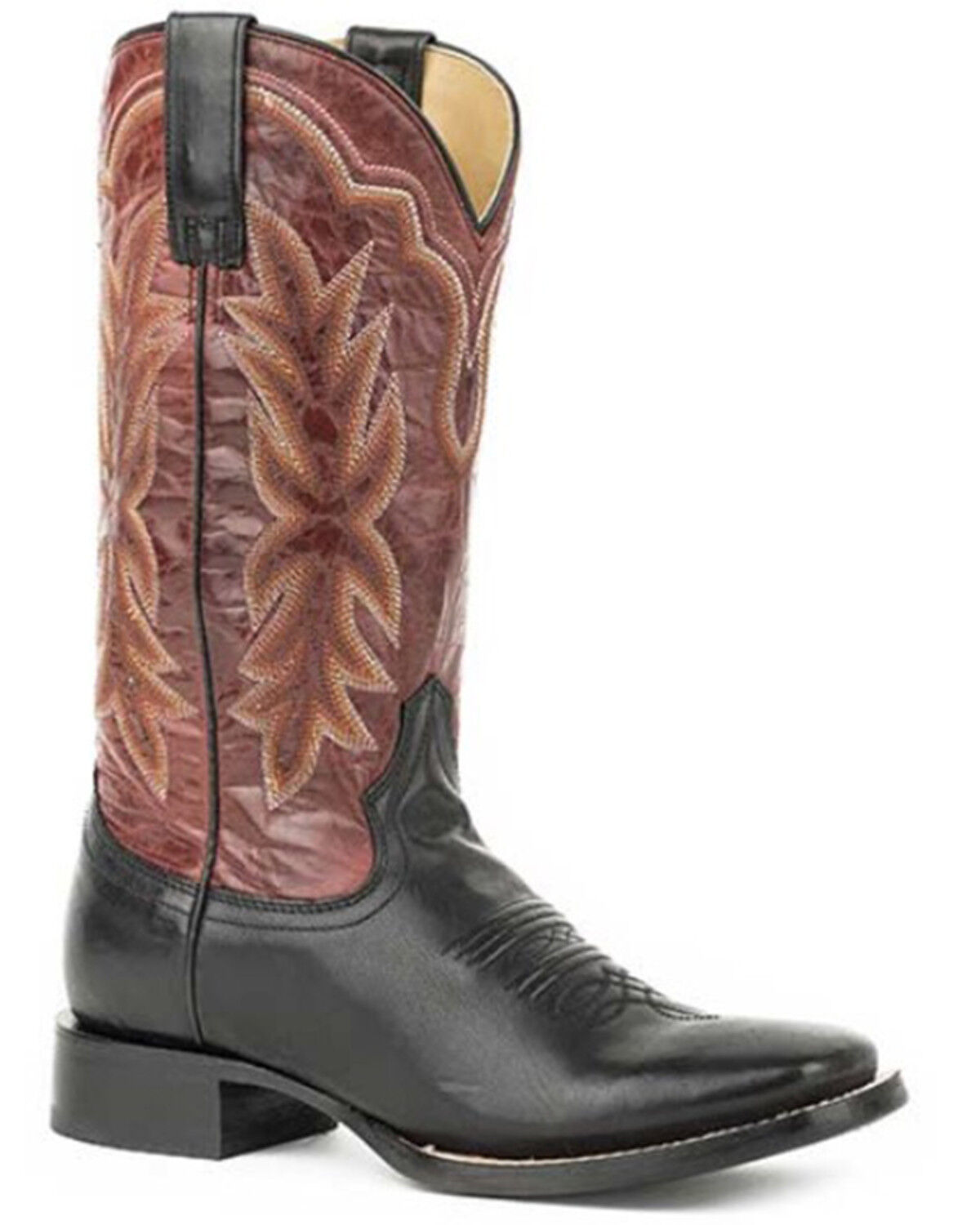 Image #1 - Stetson Women's Jessica Western Boots - Broad Square Toe, Black, hi-res
