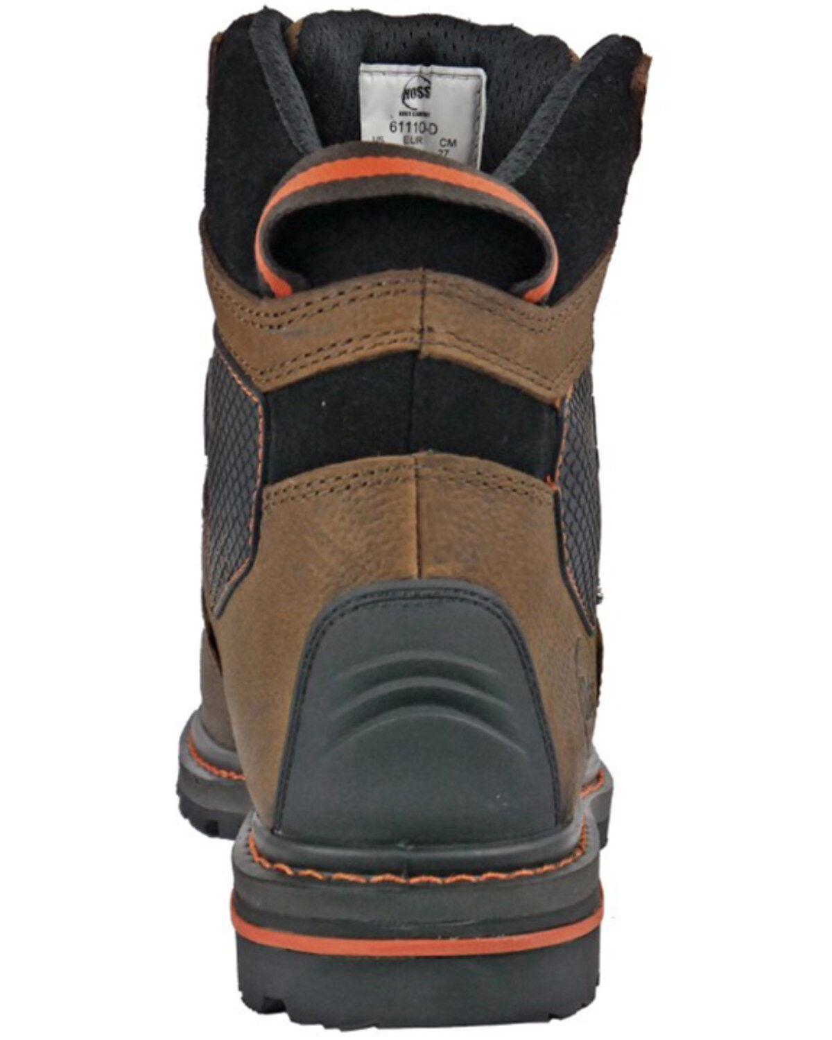 Image #5 - Hoss Men's Range 6" Lace-Up Work Boots - Round Toe, Brown, hi-res