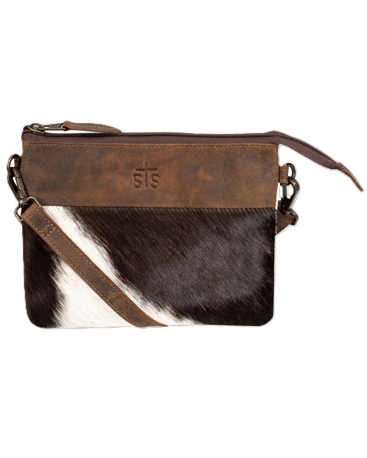 Image #2 - STS Ranchwear by Carroll Women's Rio Cowhide Crossbody Bag, Brown, hi-res
