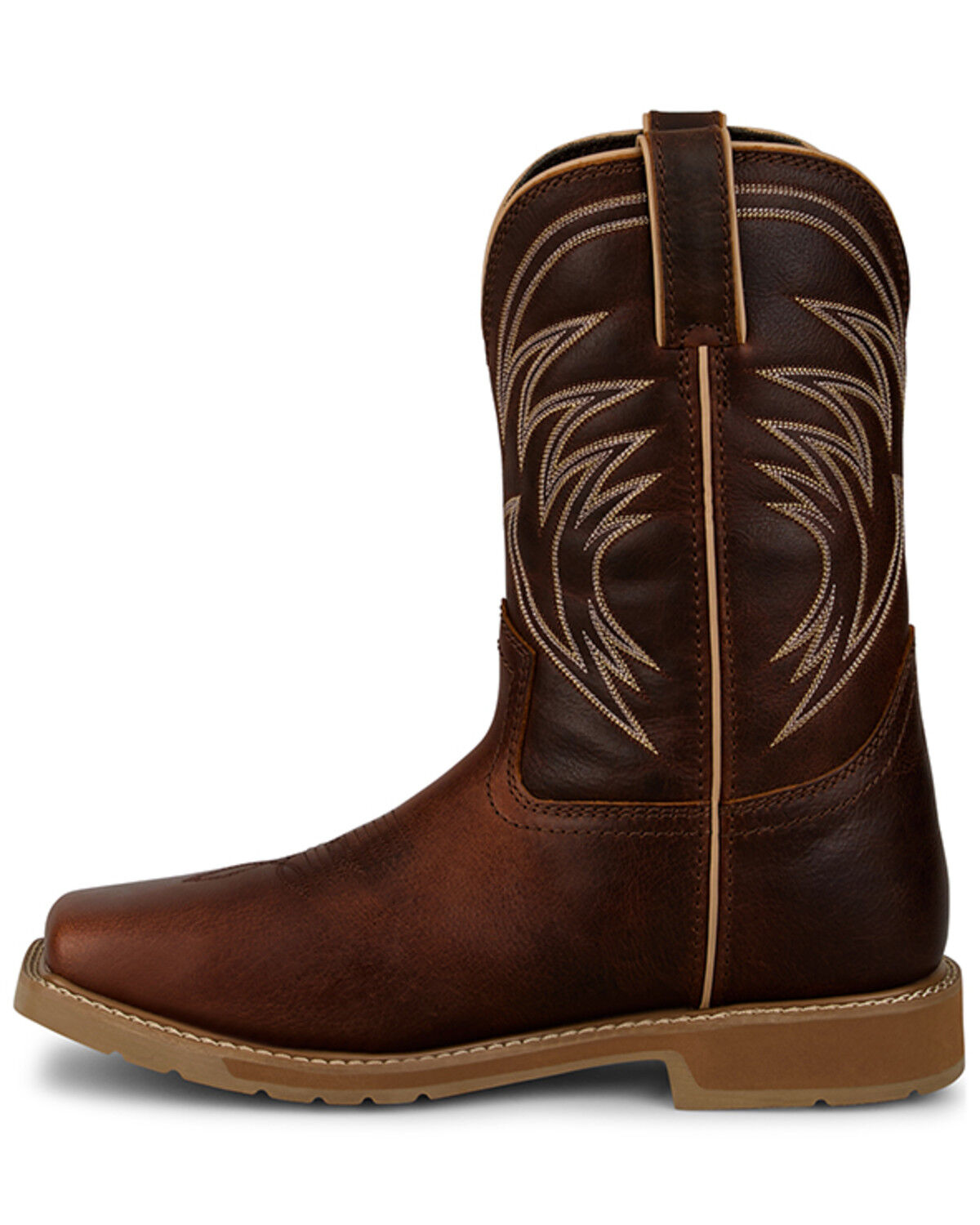 Image #3 - Justin Men's 11" Stampede Daywork Waterproof Work Boots - Steel Toe, Brown, hi-res