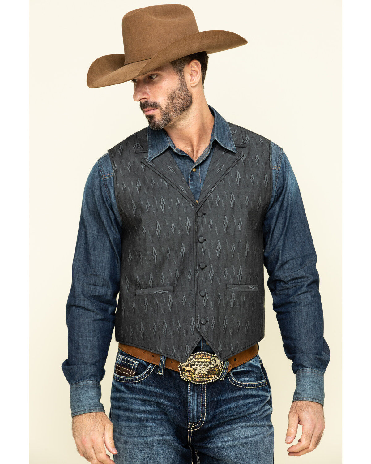 Mens western dress vest clearance