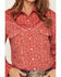 Image #3 - Howdy Hanny Women's Western Conversational Print Long Sleeve Pearl Snap Western Shirt, Rust Copper, hi-res