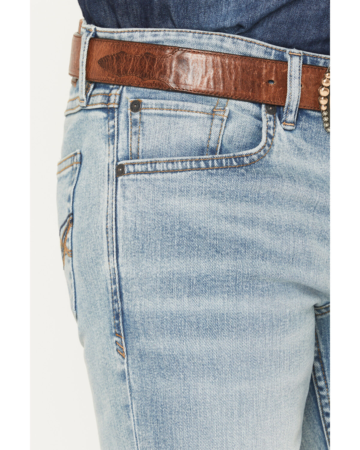 Image #2 - RANK 45® Men's Somerset Wash Ambush Slim Straight Performance Stretch Denim Jeans, Light Wash, hi-res