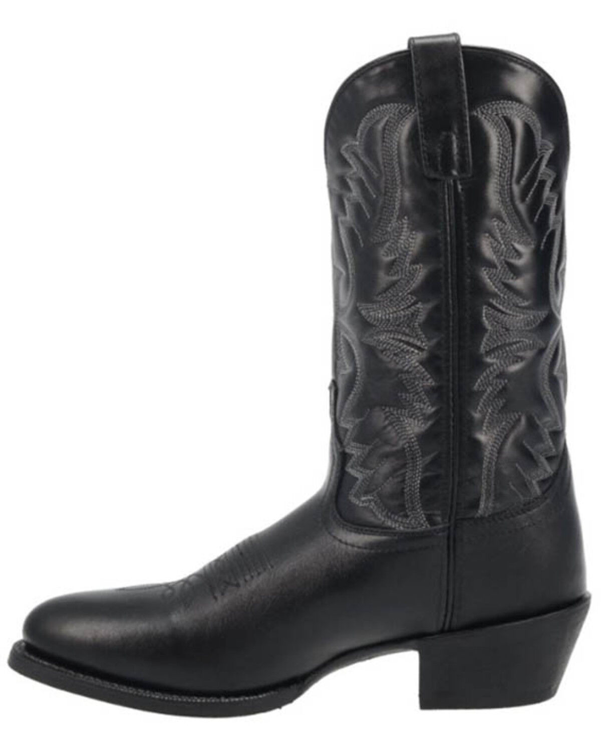 Image #5 - Laredo Men's Embroidered Round Toe Western Boots, Black, hi-res