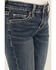 Image #2 - Rock & Roll Denim Girls' Medium Wash Cow Pocket Stretch Bootcut Jeans, Medium Wash, hi-res