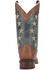 Laredo Women's Early Star Western Performance Boots - Broad Square Toe, Tan, hi-res