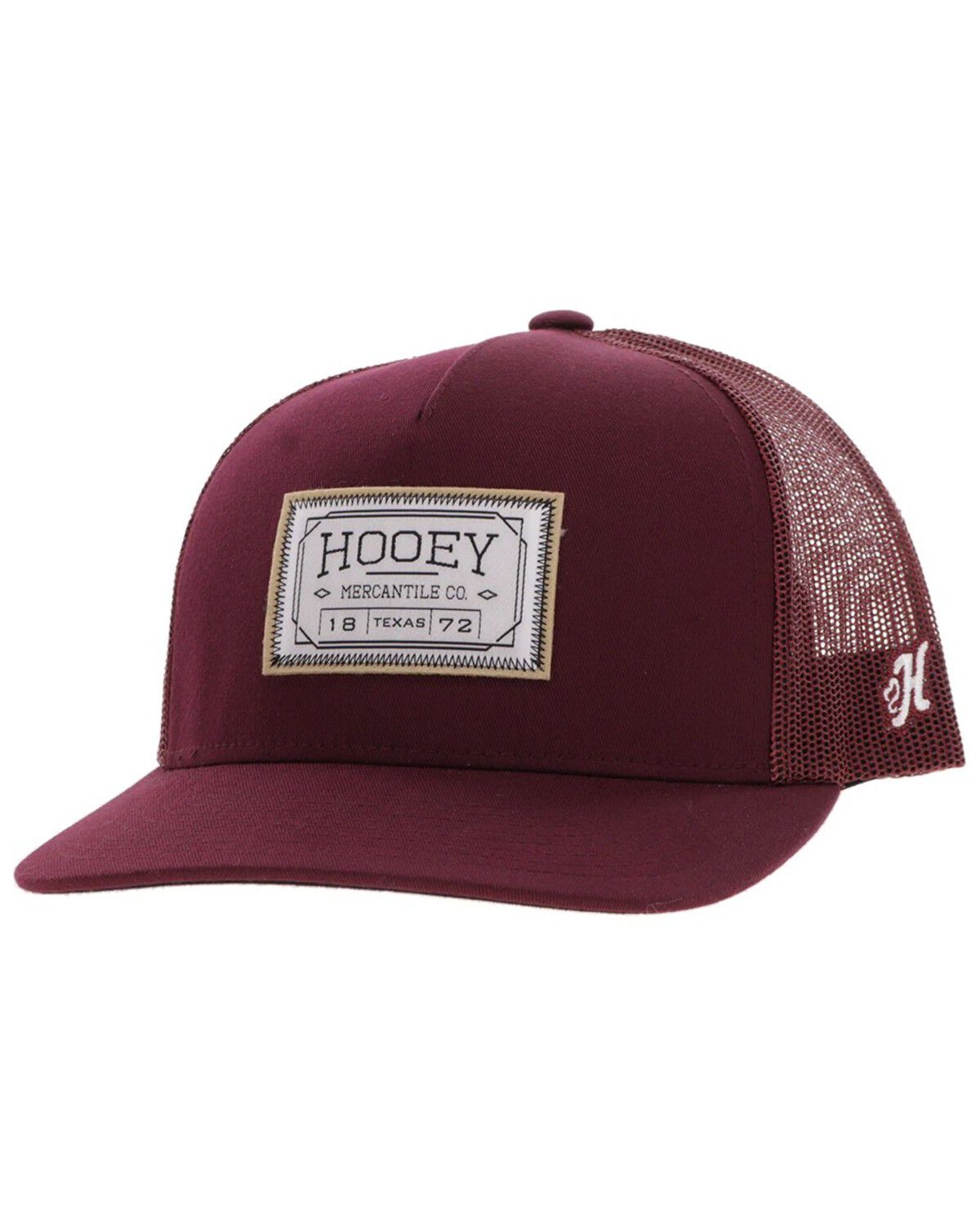 Image #1 - Hooey Doc Ball Cap, Maroon, hi-res