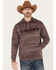 Image #1 - Hooey Men's Lock Up Logo Hooded Sweatshirt, Burgundy, hi-res